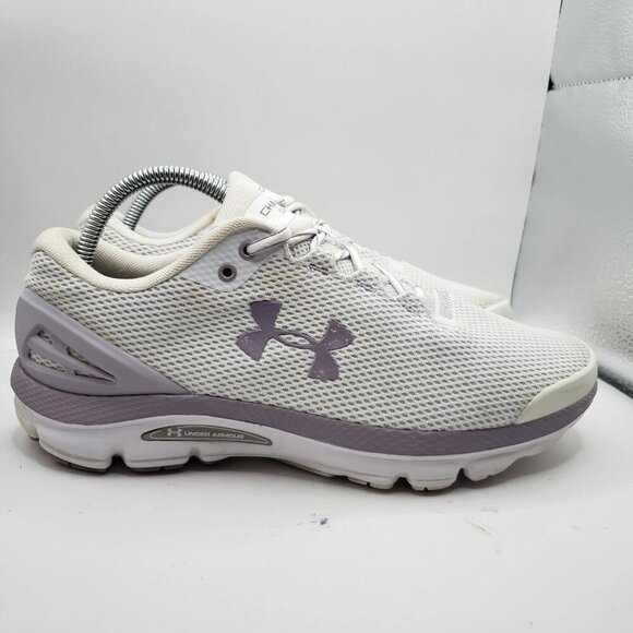 Under Armour Charged Gemini Low Top Athletic Shoes White Pink Womens Size 10 - Picture 1 of 7